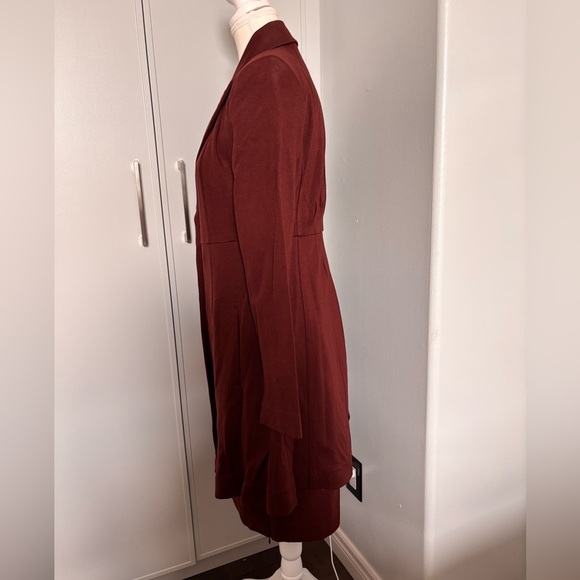 CAbi Two Piece Burgundy Suit with Notched Lapel and Streamlined Silhouette - Picture 8 of 10